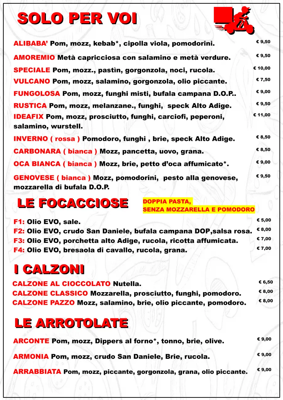 Listino online : Nuovo listino Pizzaidea Ceggia